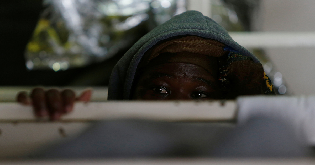 migrante a bordo della sea watch