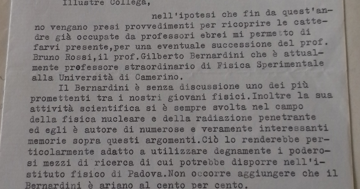 Lettera Fermi