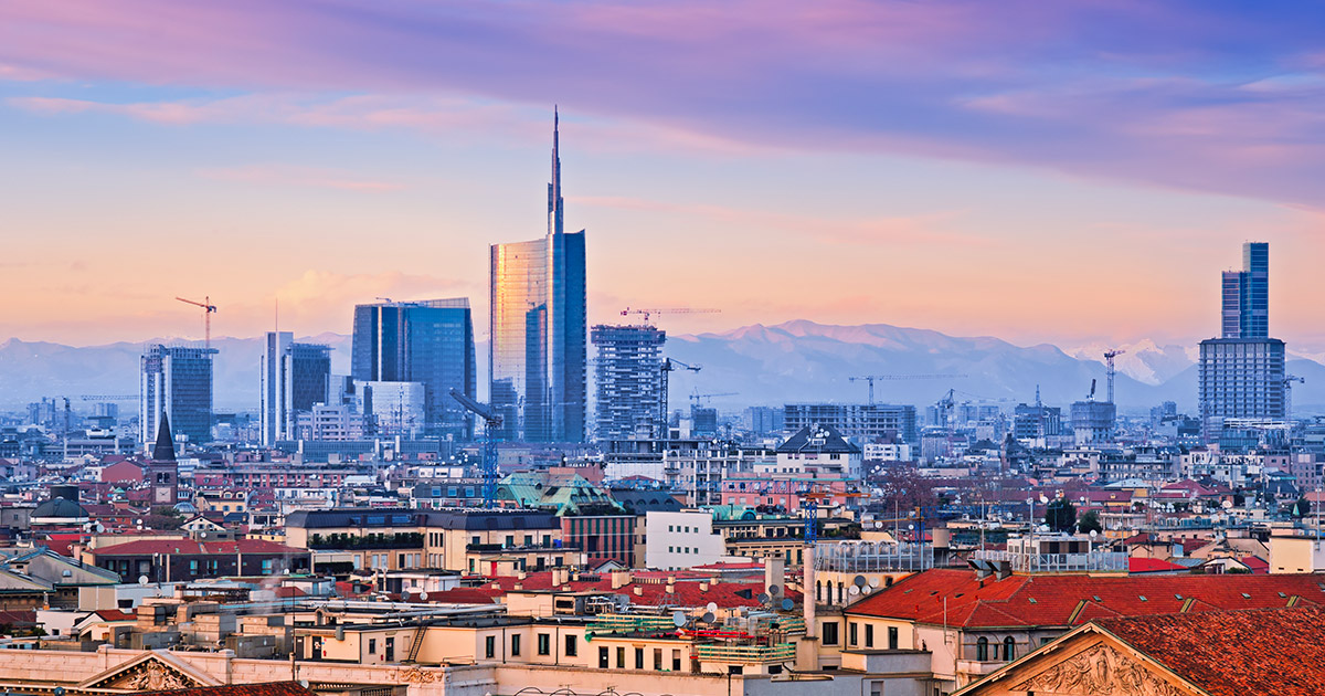 Panoramica della città di Milano