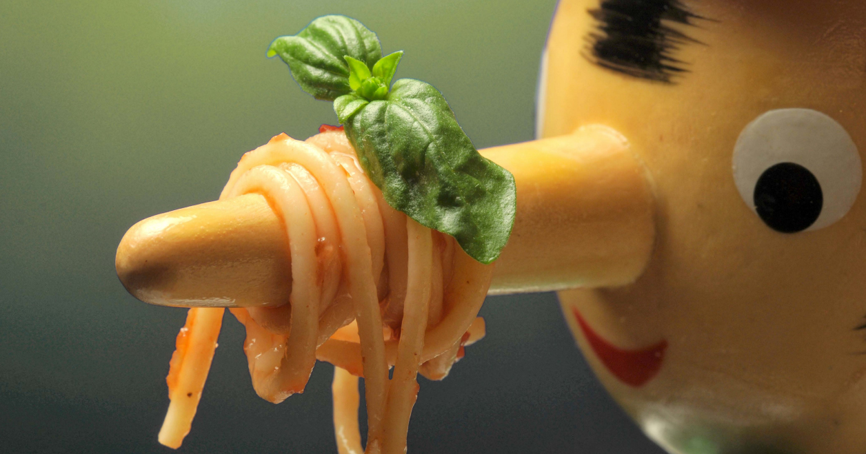 pinocchio e spaghetti