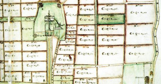 mappa giardino villa selvatico