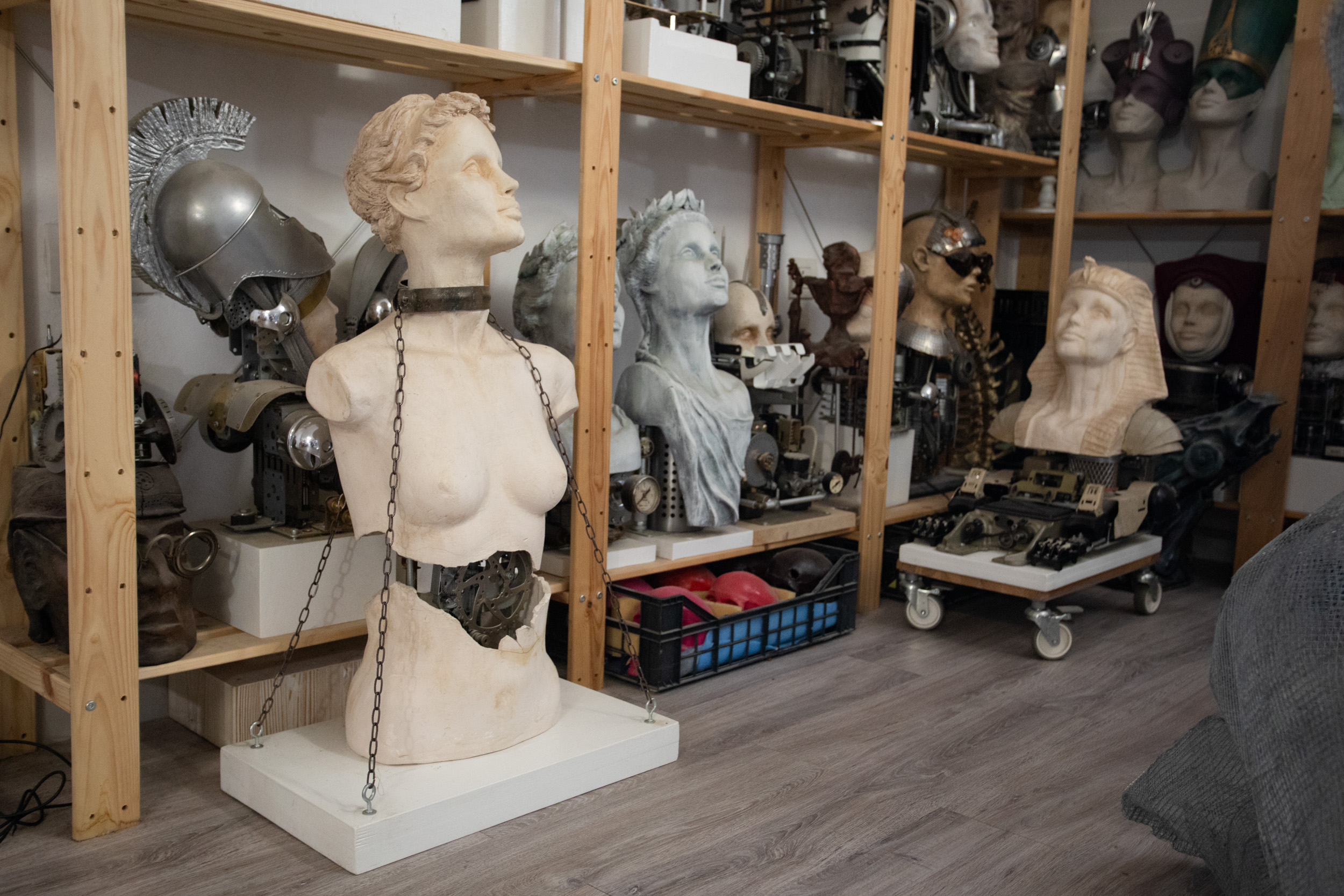 L'atelier di Franz Chi a Grantorto, Padova. Foto di Massimo Pistore