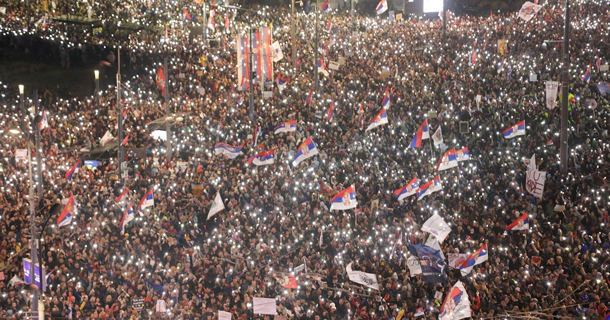 La grande manifestazione del 15 marzo 2025. Foto: Reuters