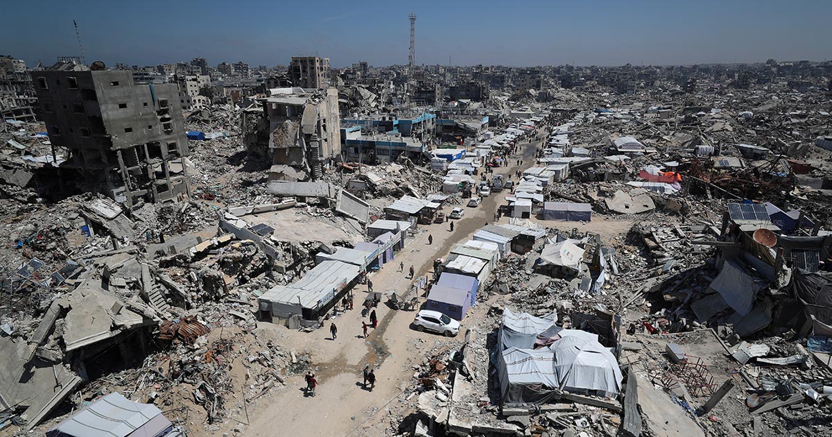 Il campo profughi di Jabalia, a nord di Gaza Il campo profughi di Jabalia, a nord di Gaza
