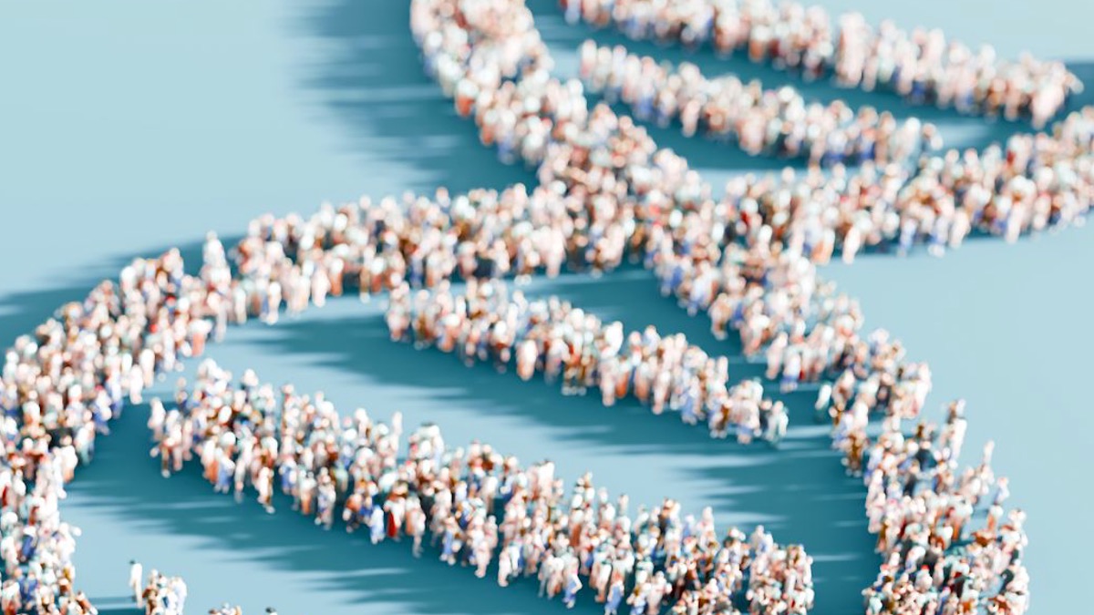 forma cromosoma X formata da persone