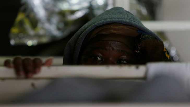migrante a bordo della sea watch